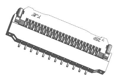 0.3mm pitch FPC-CONN前掀帶扣H1.2